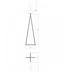 Lampadaire One Globe Base En Croix