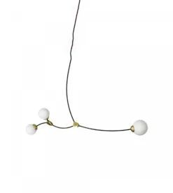 Suspension Ivy3 Avec Globes Opalescents